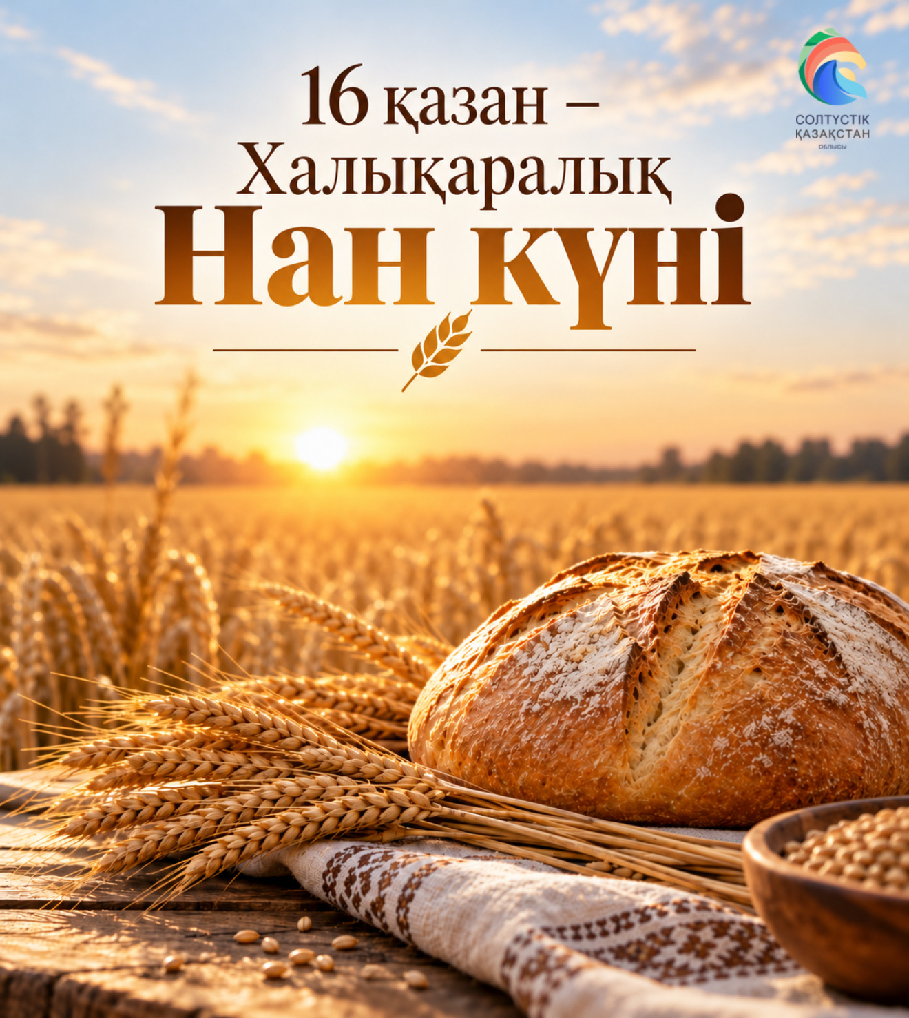 Облыс әкімінің Халықаралық нан күніне арналған құттықтауы